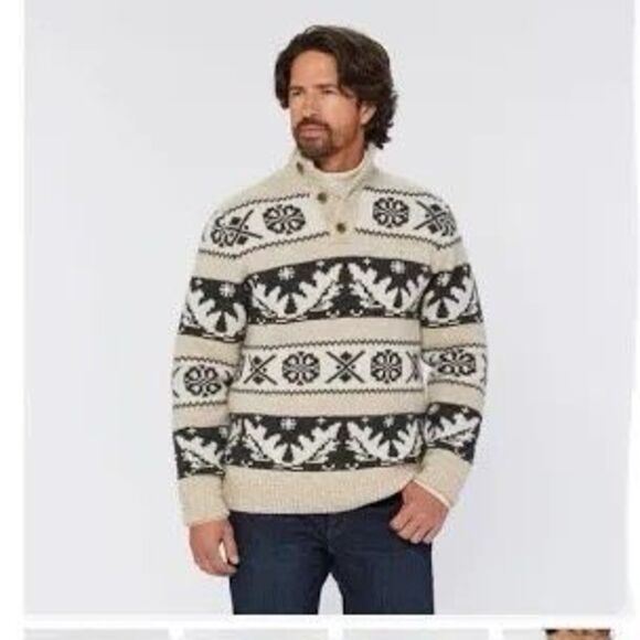 NEW Duluth Trading Co Mens Shetland Wool Fair Isle Sweater SZ 2XL  119.50 ONLINE - Picture 1 of 11